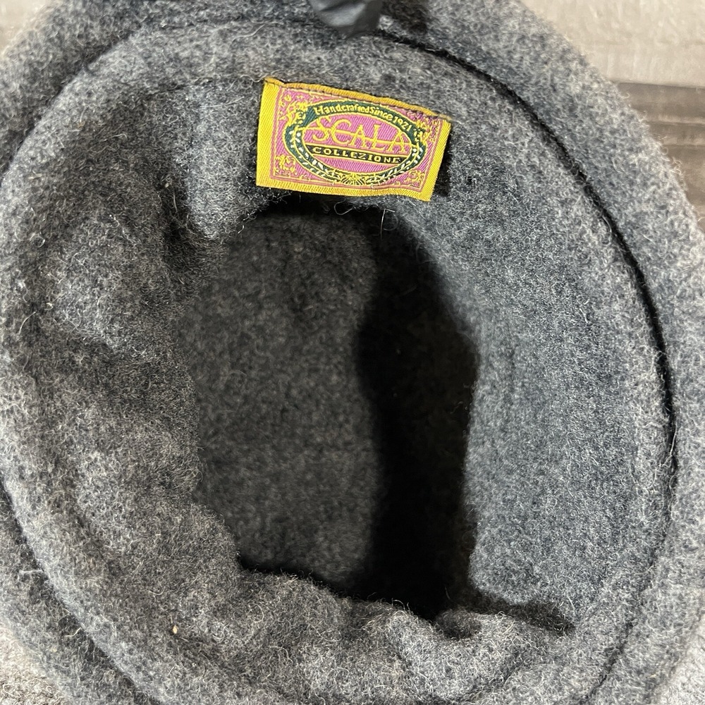 SCALA Collection Gray Wool/Lana Boiled Cloche Hat One Size - Picture 4 of 8